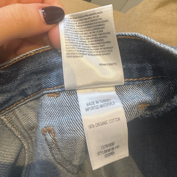 Agolde Light Blue High-Rise Denim Jeans - Picture 3 of 4